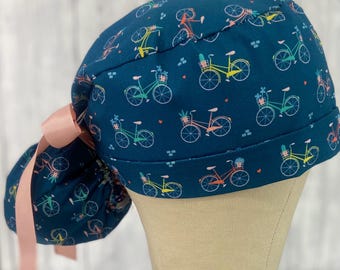 Two Tired fold front ponytail skull cap women’s scrub cap
