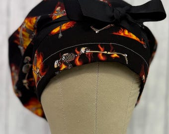 Hot Yoga euro style minimalist scrub cap with cord lock and cinch ties