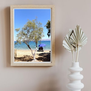Greek islands beach instant download print  //Magical Moments // Digital Download image,