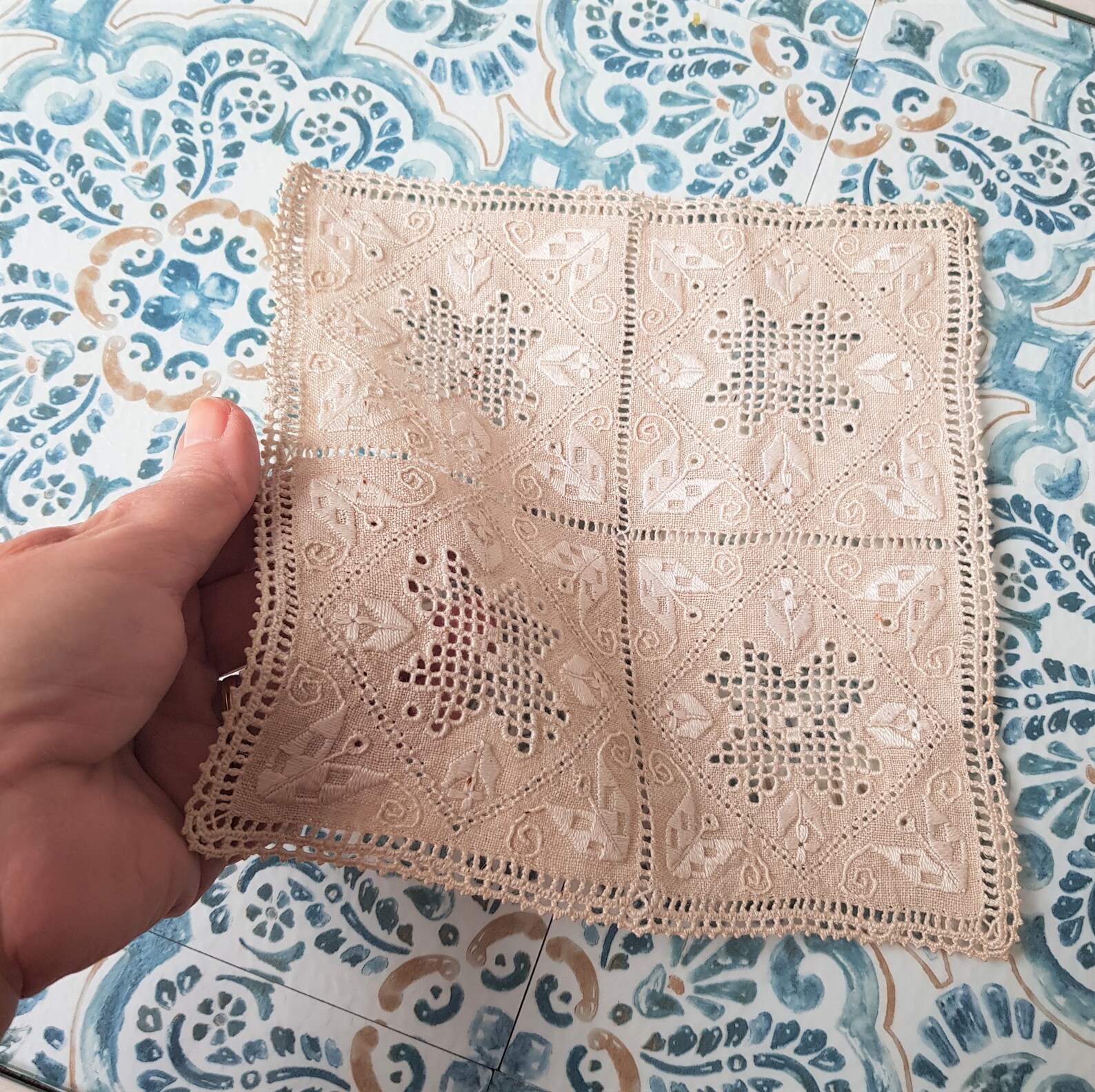 Handmade Cyprus Lefkara lace tray cloth Etsy