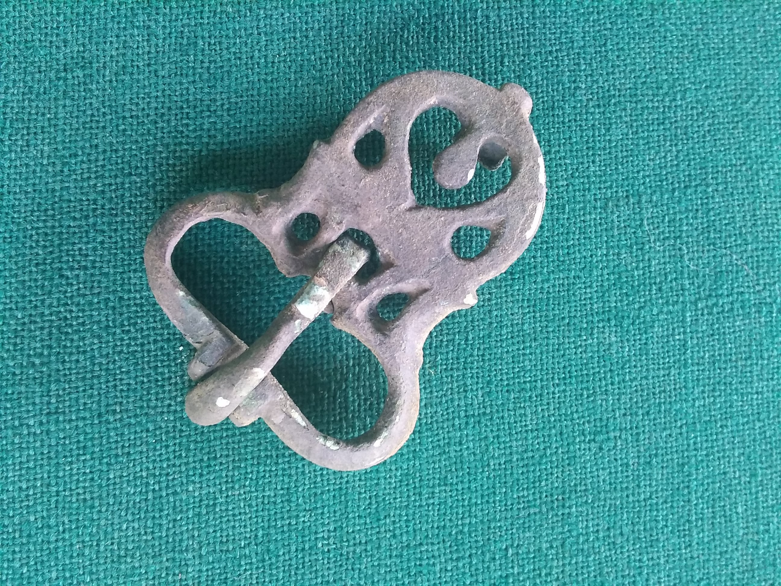 Byzantine bronze belt buckle with patterns 4-6 century Byzantine empire type of syracuse