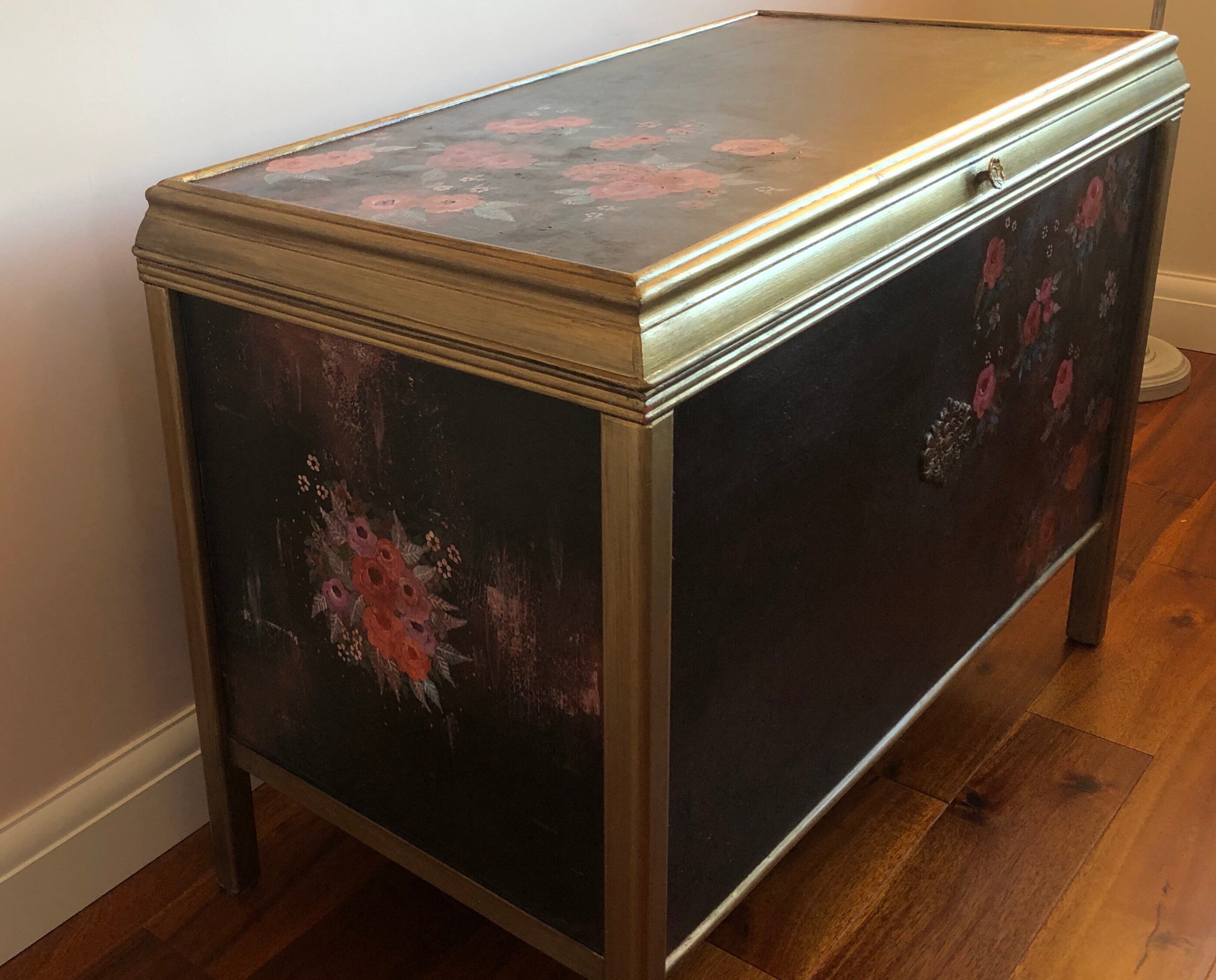 SOLD //Vintage Boho Wooden Blanket Box/Living Room Storage Etsy