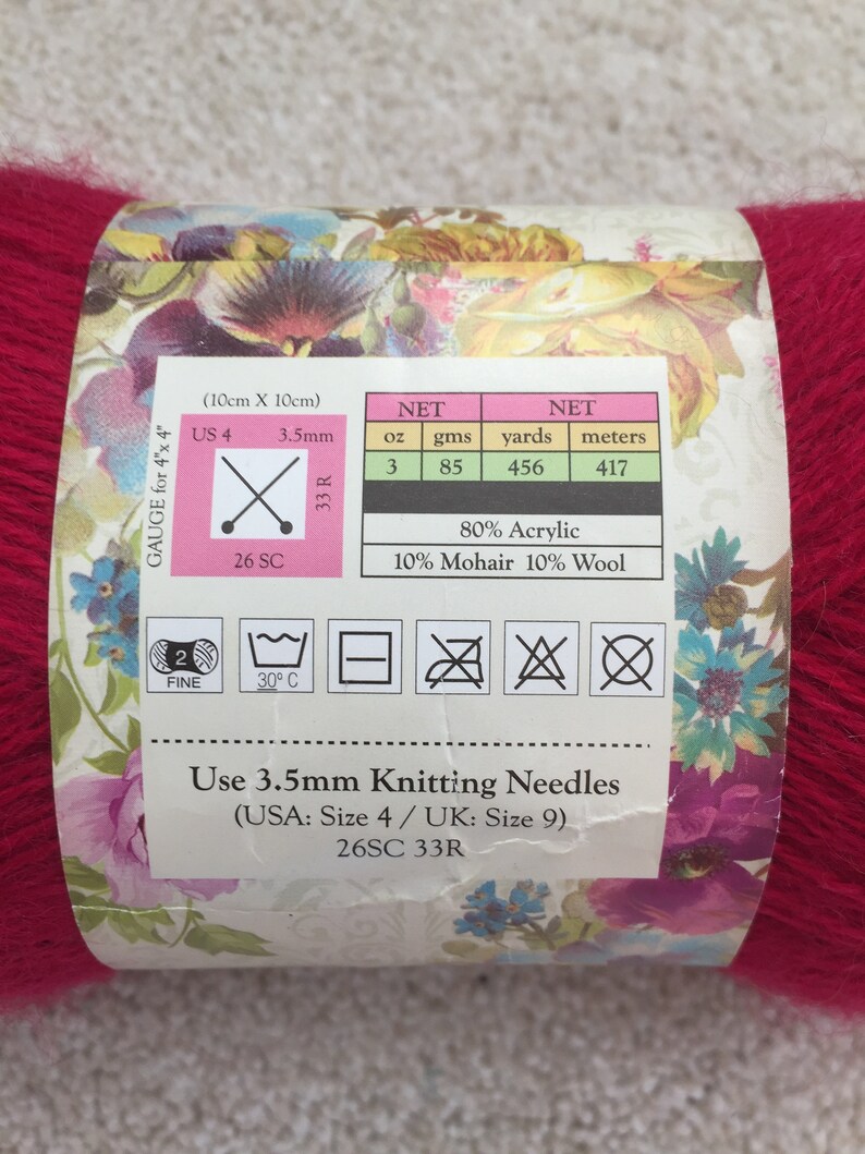 Yarn Bee Lace Yarn Destash Yarn Discontinued Acrylic Mohair Etsy