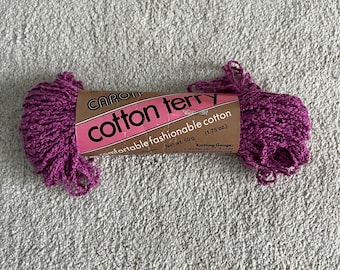 Destash Yarn, Caron Cotton Terry, Pink Yarn, Mauve, #5011, Cotton Rayon Blend, 3 Avail, Cotton Yarn, 3 - DK Weight, Knit, Crochet, Supplies