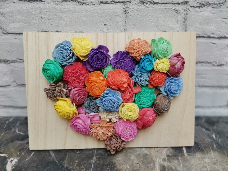 100pcs Sola Wood Flower Assortment Wooden Flowers Etsy