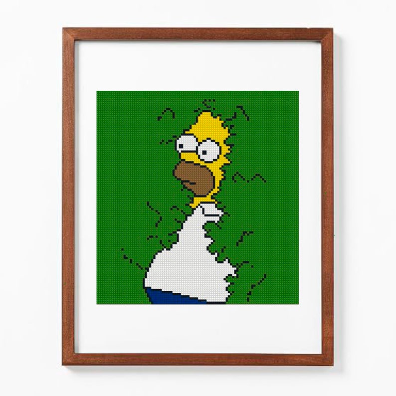 The Simpsons Homer Simpson Cross Stitch Pattern Digital Etsy