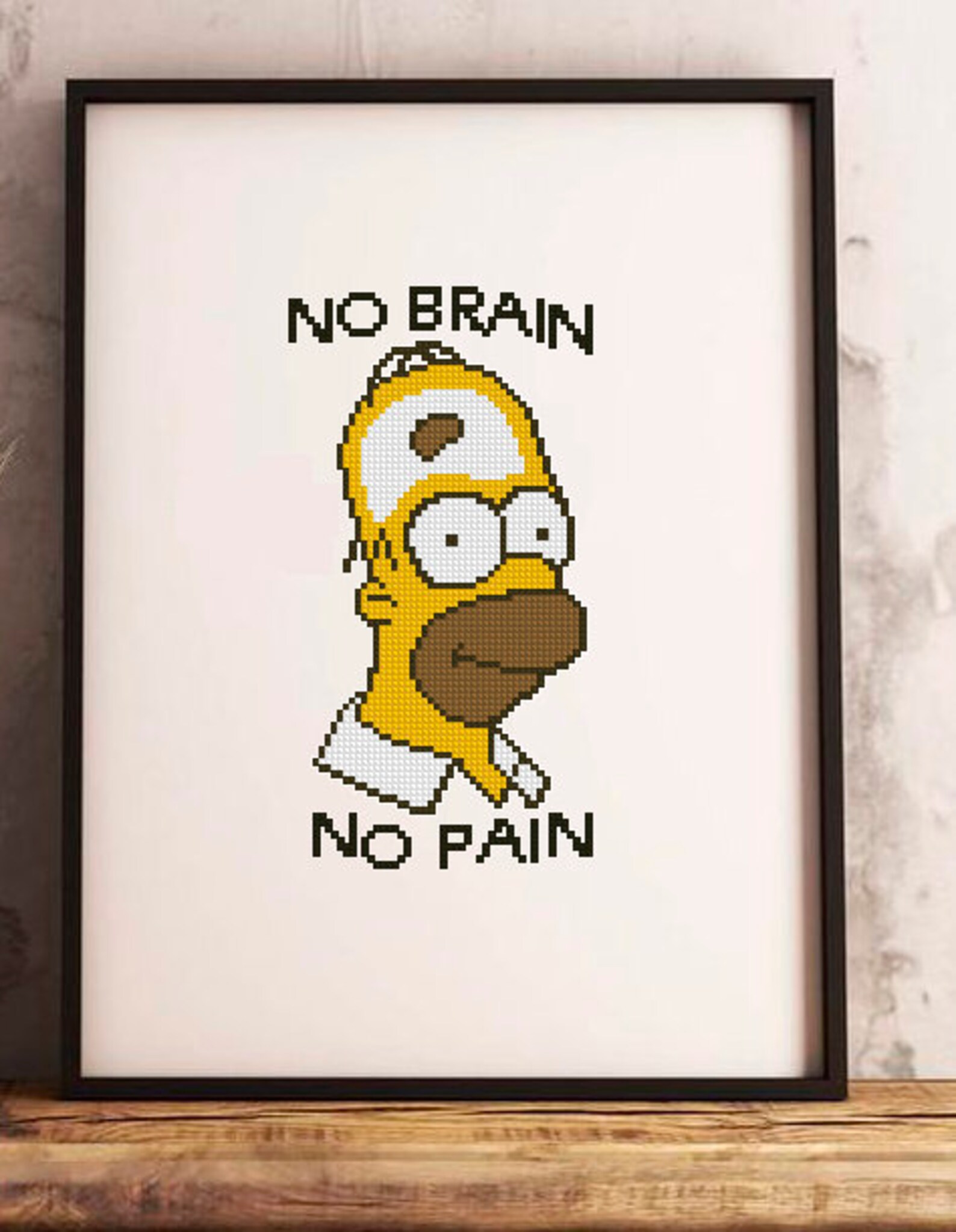 Homer Simpson Cross Stitch Pattern Simpsons cross stitch Etsy Pin on cross stitch