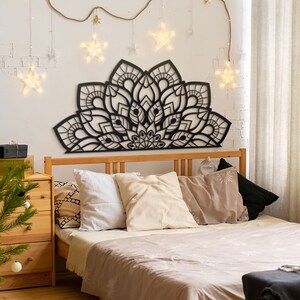 Large Mandala Wall Decor - Yoga Wall Decor, Mandala Wall Decal, Above Bed Decor, Living Room Wall Art, Flower Wall Art, Outdoor Wall Art