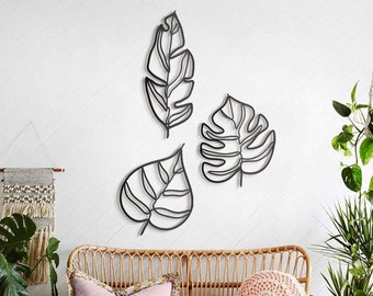 Metal Leaf Wall Art Etsy