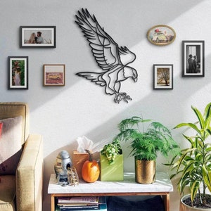 Metal Eagle Wall Art, Metal Wall Art, Metal Eagle Sign, Eagle Wall Decor, Living Room Wall Art, Bedroom Wall Decor, Metal Art Wall Decor