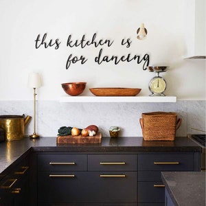 This Kitchen Is For Dancing Wall Sign - Wall Decor for Kitchen, Metal Wall Sign, Kitchen Wall Art, Kitchen Wall Decor, Gifts for her,