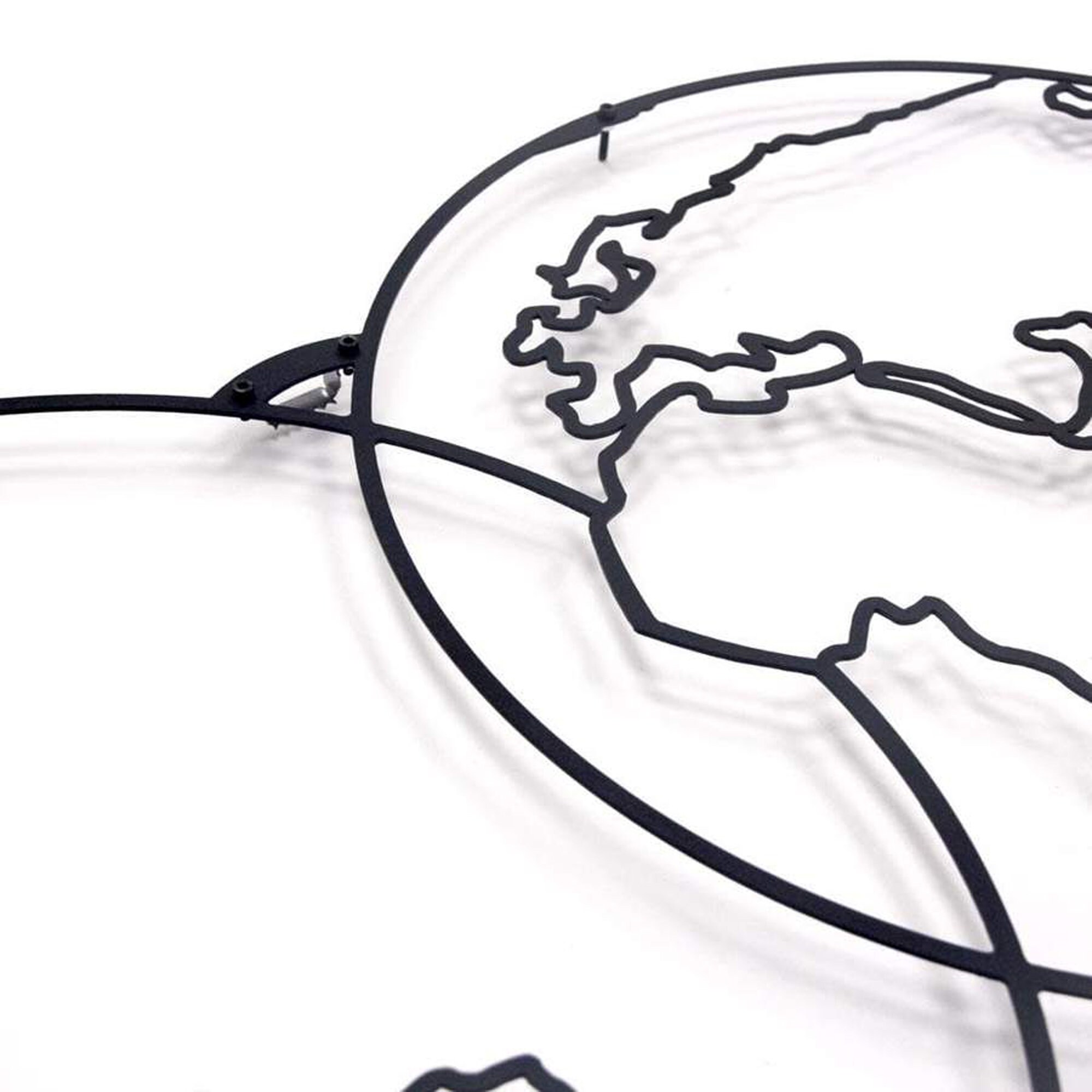 Cluster World Map Metal World Map Metal Wall Decor Metal Etsy UK