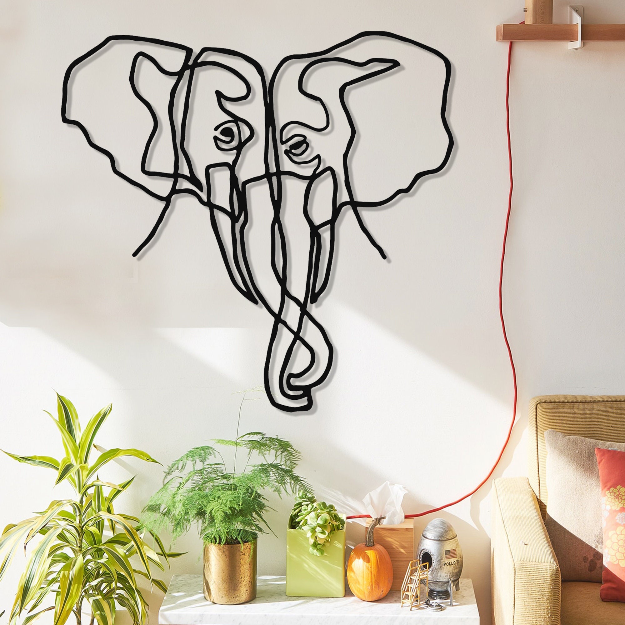 Metal Wall Art ELEPHANT Metal Wall Decor Metal Wall Etsy