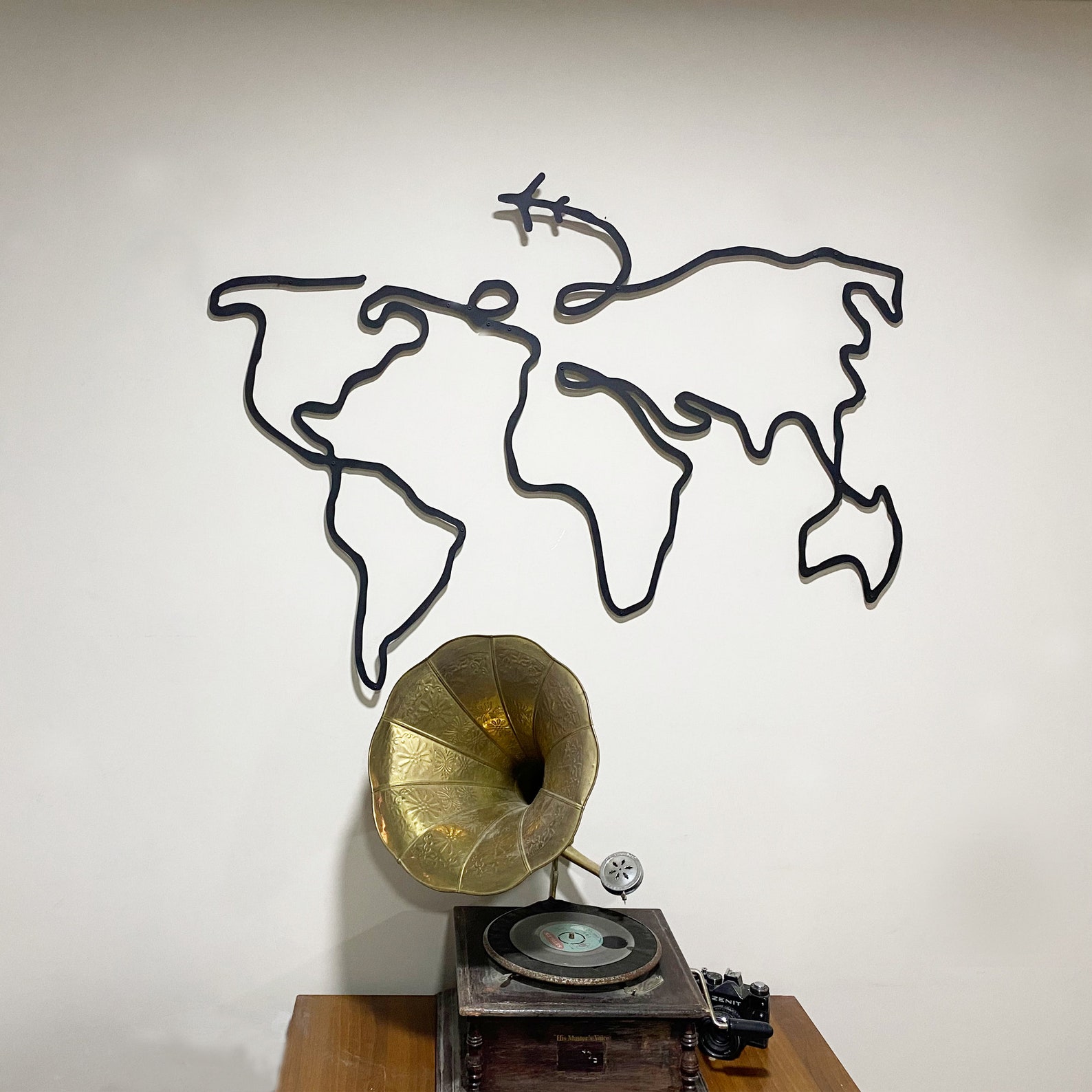 Metal World Map Metal Wall Art World Map Wall Art Etsy