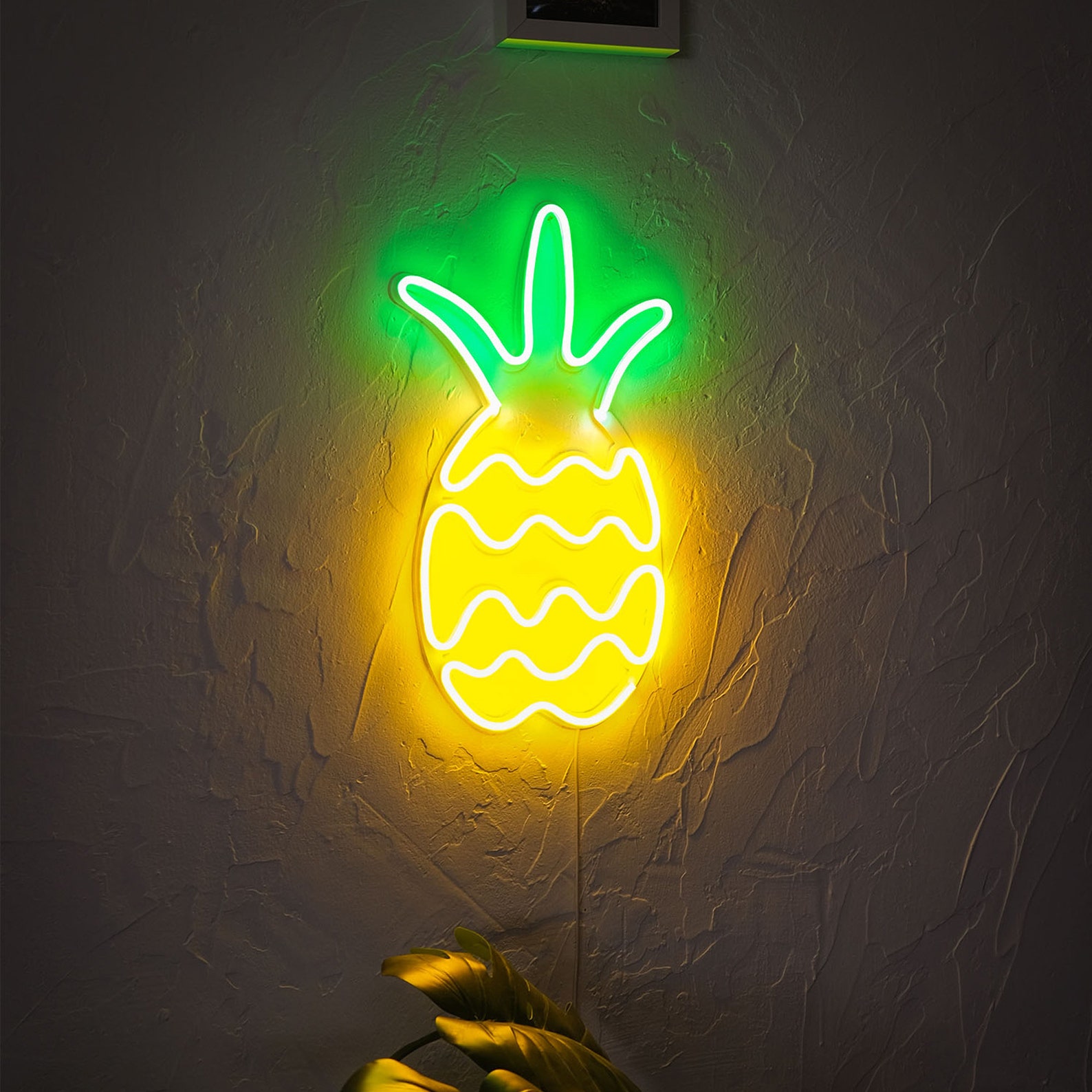 Ananas Neon Wall Art Neon Wall Sign Neon Wall Decor Ananas Etsy