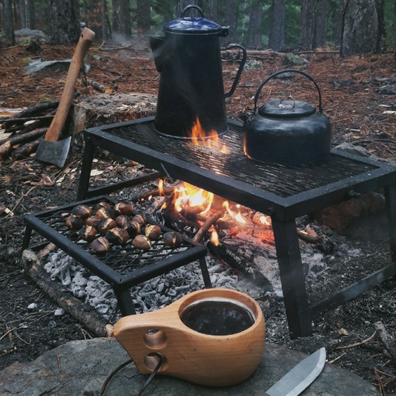 Portable Folding Stove Stand - Mini Stove Frame & BBQ Grill Rack - Perfect  for Outdoor Camping & Backpacking!