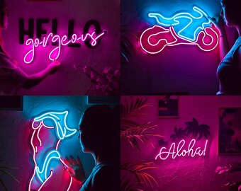 Personalizza la tua insegna al neon / Insegna al neon personalizzata / Insegna al neon per decorazioni di nozze / Insegna al neon a luce LED / Decorazione della stanza / Insegna al neon per camera da letto / Luce al neon