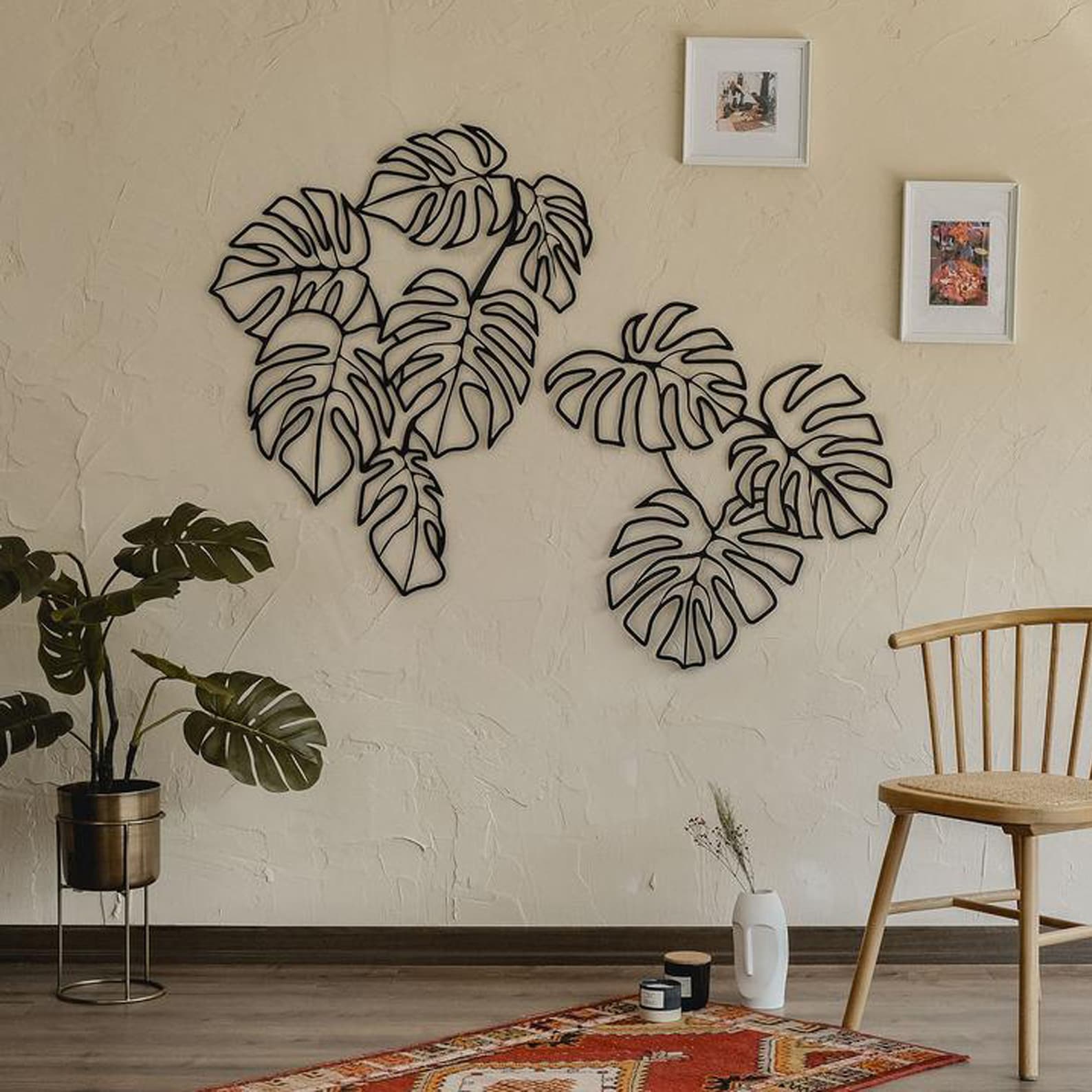 Monstera Leaf Metal Wall Decor Metal Wall Art Plant Wall Etsy