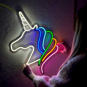 Unicorn Neon Sign - Neon Wall Art, Neon Wall Decor, Unicorn Wall Art, Wall Decor,Unicorn art, Kids Room Decor, Kids Room Wall Art, Neon Sign