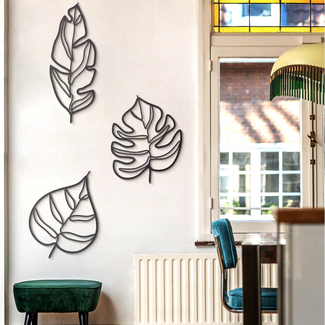 Metal Leaf Wall Art Metal Wall Decor Leaves Wall Decor Etsy