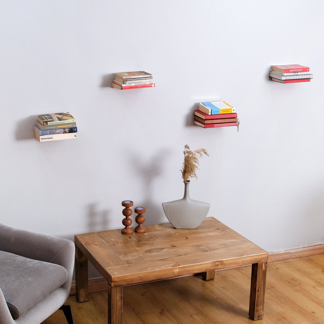 Invisible Book Shelf Hidden Wall Mounted Book Storage, Invisible