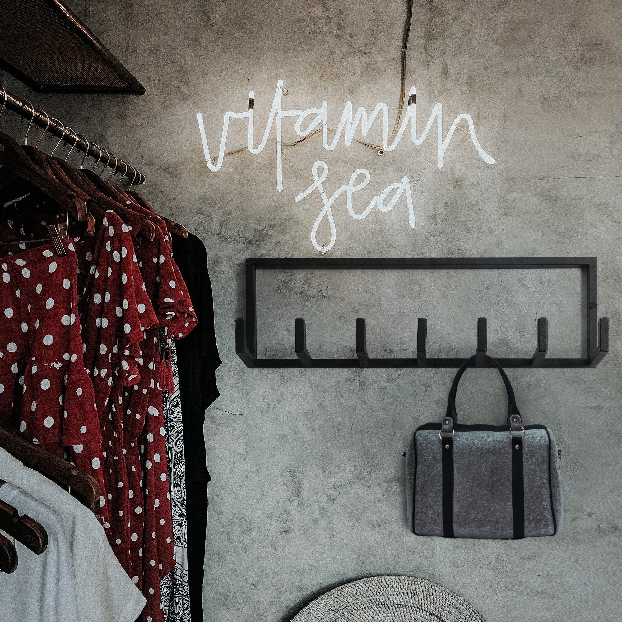 Comfify Perchero decorativo de pared de hierro fundido – Percha de diseño  vintage con 4 ganchos – para abrigos, sombreros, llaves, toallas, ropa