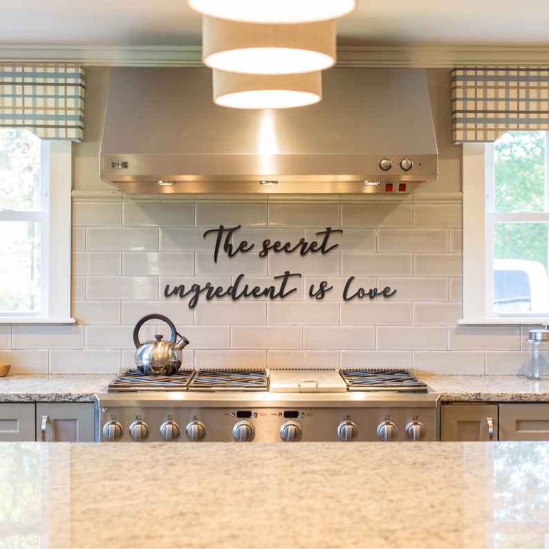 The Secret Ingredient is Love Metal Wall Art Kitchen Wall Etsy UK