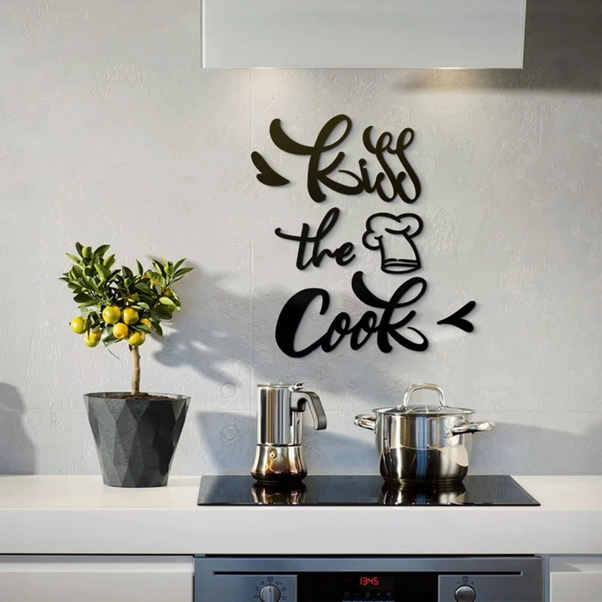 Kiss The Cook - Metal Kitchen Wall Letters, Metal Wall Art, Metal Wall Decor, Home Decor, Kitchen Decor, Wall Letters, Christmas decor