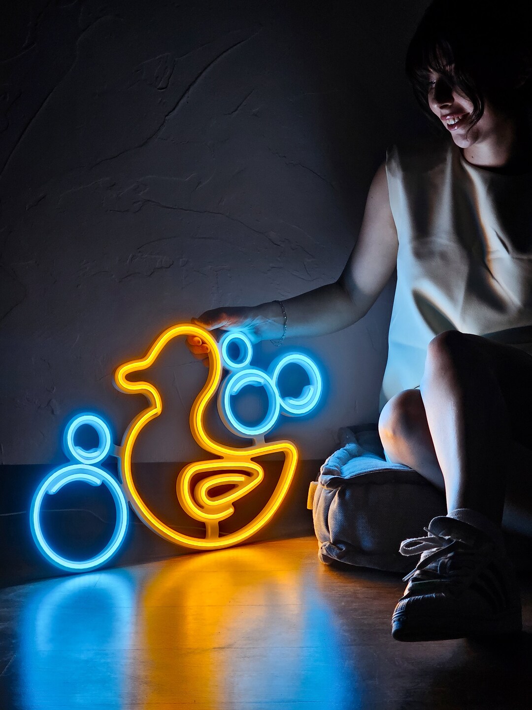 Duck Neon Wall Sign Neon Wall Sign, Neon Wall Art, Rubber Duck Neon