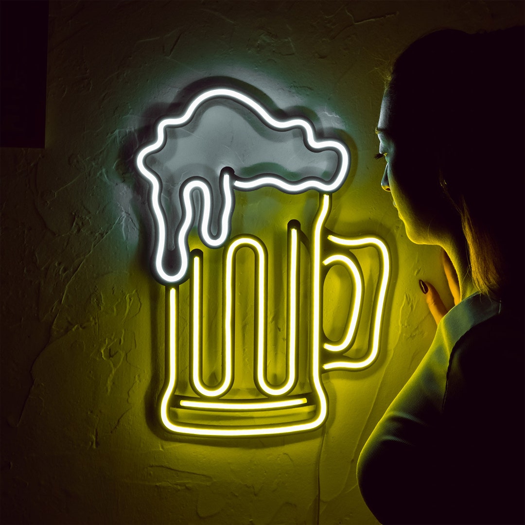Beer Neon Wall Decor Neon Wall Sign, Neon Wall Art, Custom Neon Sign