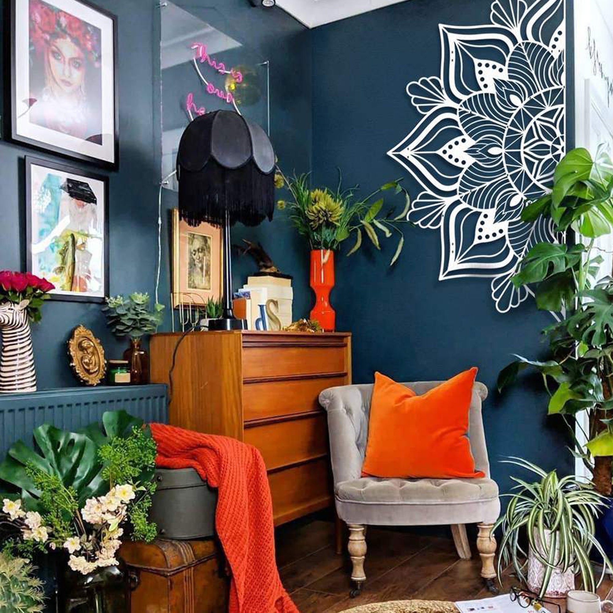 XL GOLD Metal Mandala Decor Metal Mandala Wall Art Bohemian Etsy