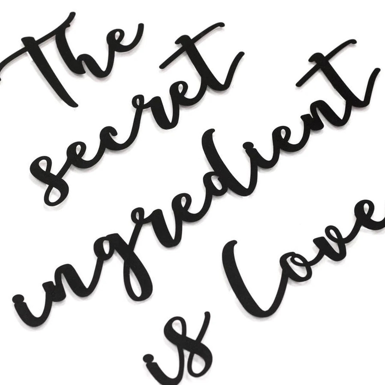 The Secret Ingredient is Love Metal Wall Art Kitchen Wall Etsy UK