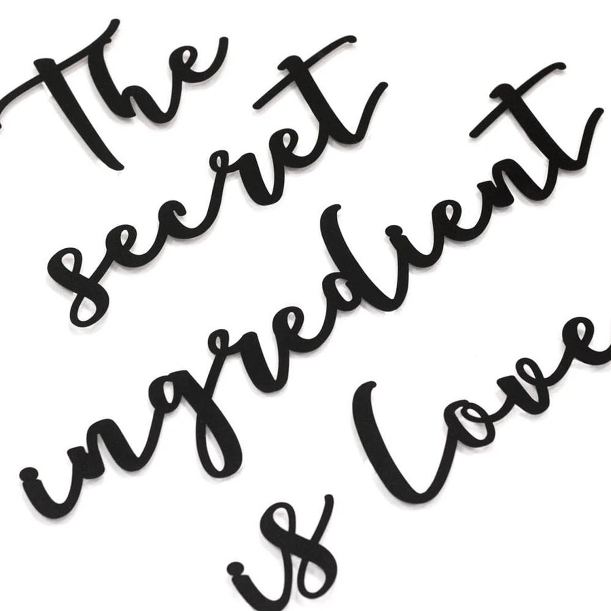 The Secret Ingredient is Love Metal Wall Art Kitchen Wall Etsy UK