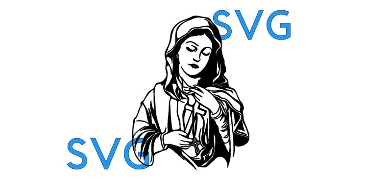 Download Mother Mary SVG Virgin Mary cutting file Religious SVG Holy | Etsy