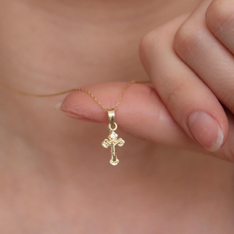 Small Gold Cross - Etsy