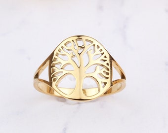 Handmade Tree Of Life Ring, 925K Sterling Silver, Filigree Spiritual Ring Valentines Day Gift
