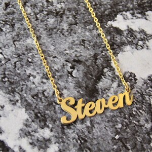 14K Solid Gold Necklace - Sterling Silver Name Necklace - Custom Name Necklace- Personalized Gift -Custom Name Necklace- Christmas gifts