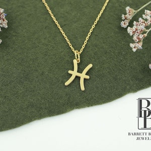 14K Solid Gold Zodiac Necklace, Gold Zodiac Pendant, Zodiac Jewelry, Zodiac Sign, Custom Zodiac Jewelry, Horoscope Charm, Christmas Gifts