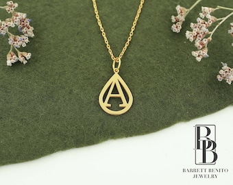 BIFACE Initial Necklace For Women - 14K Gold Plated Letter Choker, Shell Pendant, Stainless Steel, Gift Ready - View #3