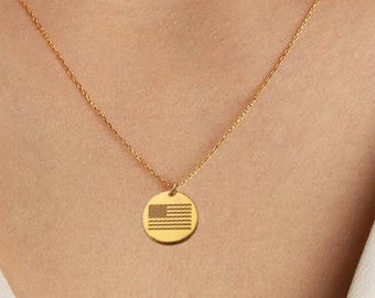 American Flag, Flag Necklace, Patriotic Necklace, Patriotic Jewelry, USA Necklace, Flag Jewelry,4th of July,Fourth of July, Christmas Gift