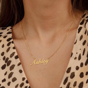 Collar con nombre en plata de ley, regalos para el día de la madre, joyas personalizadas, collar personalizado, collar de regalo para dama de honor, regalos de Navidad