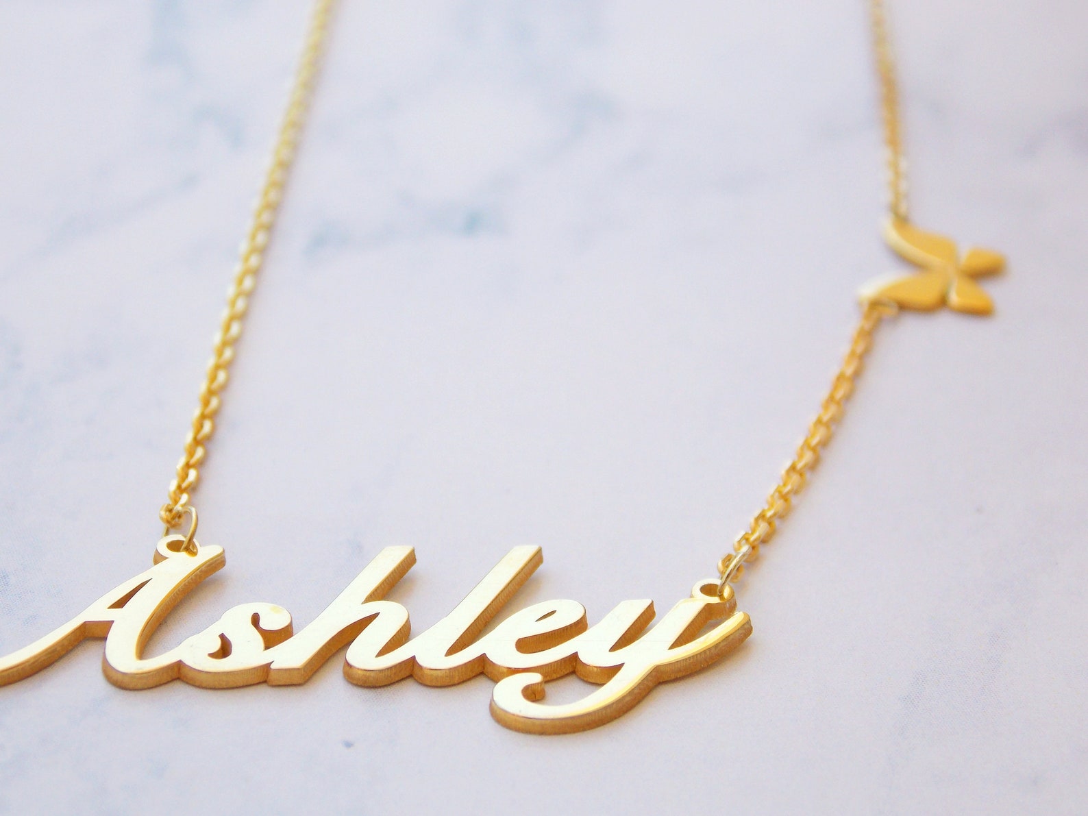 Butterfly name necklace Clearance