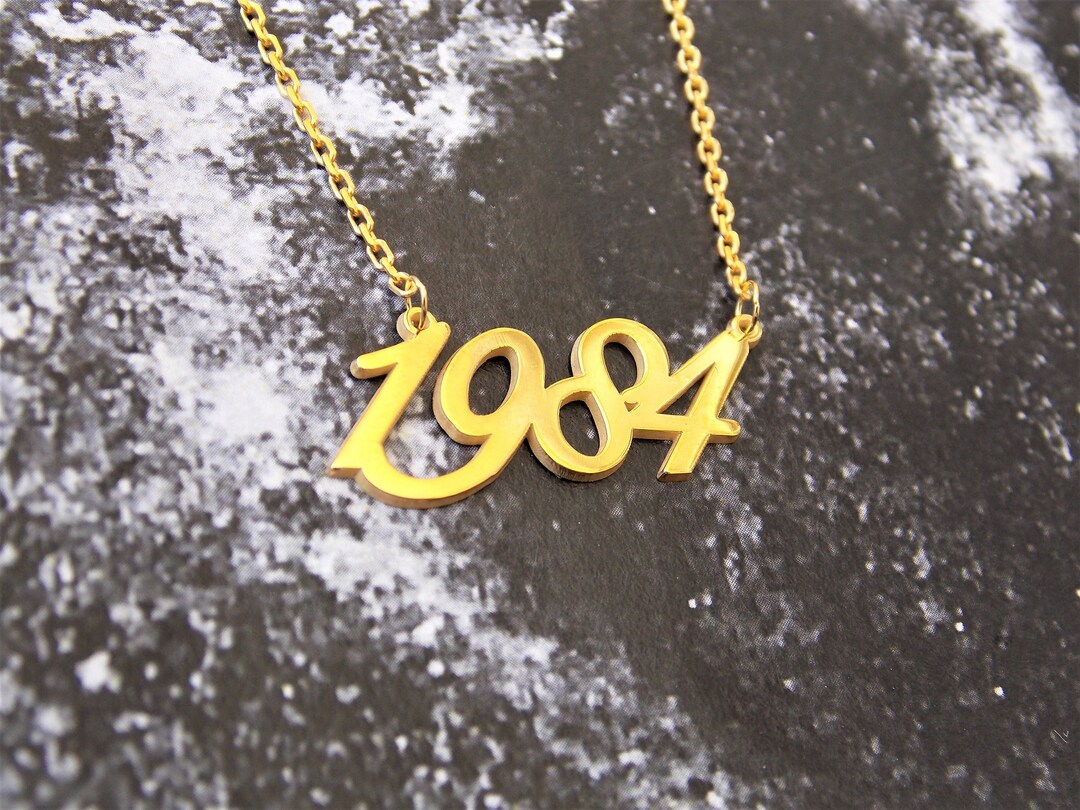 14K Solid Gold Necklace Personalized Date Pendant Necklace birthday