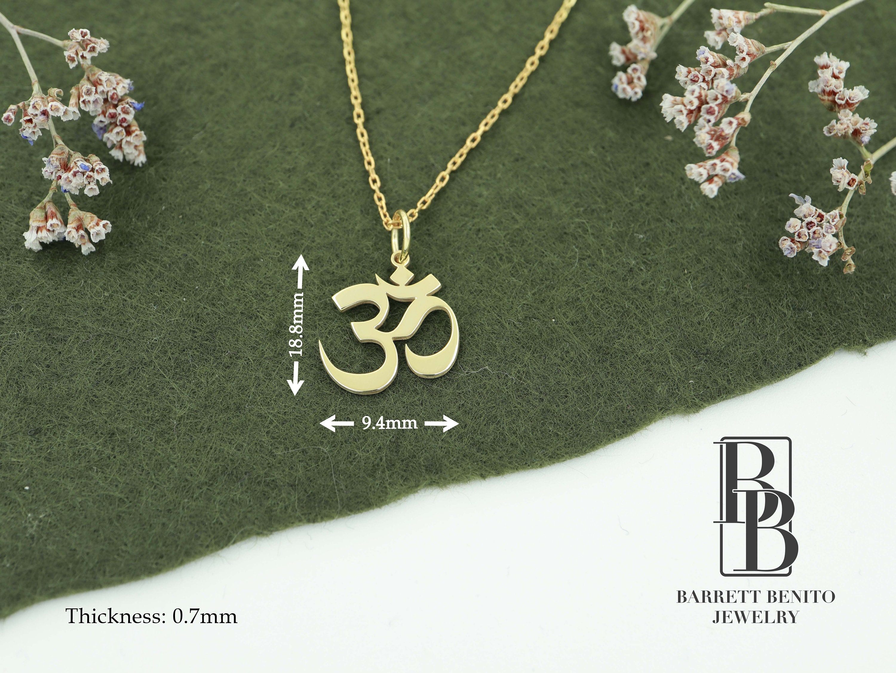 Gold chain sales with om pendant