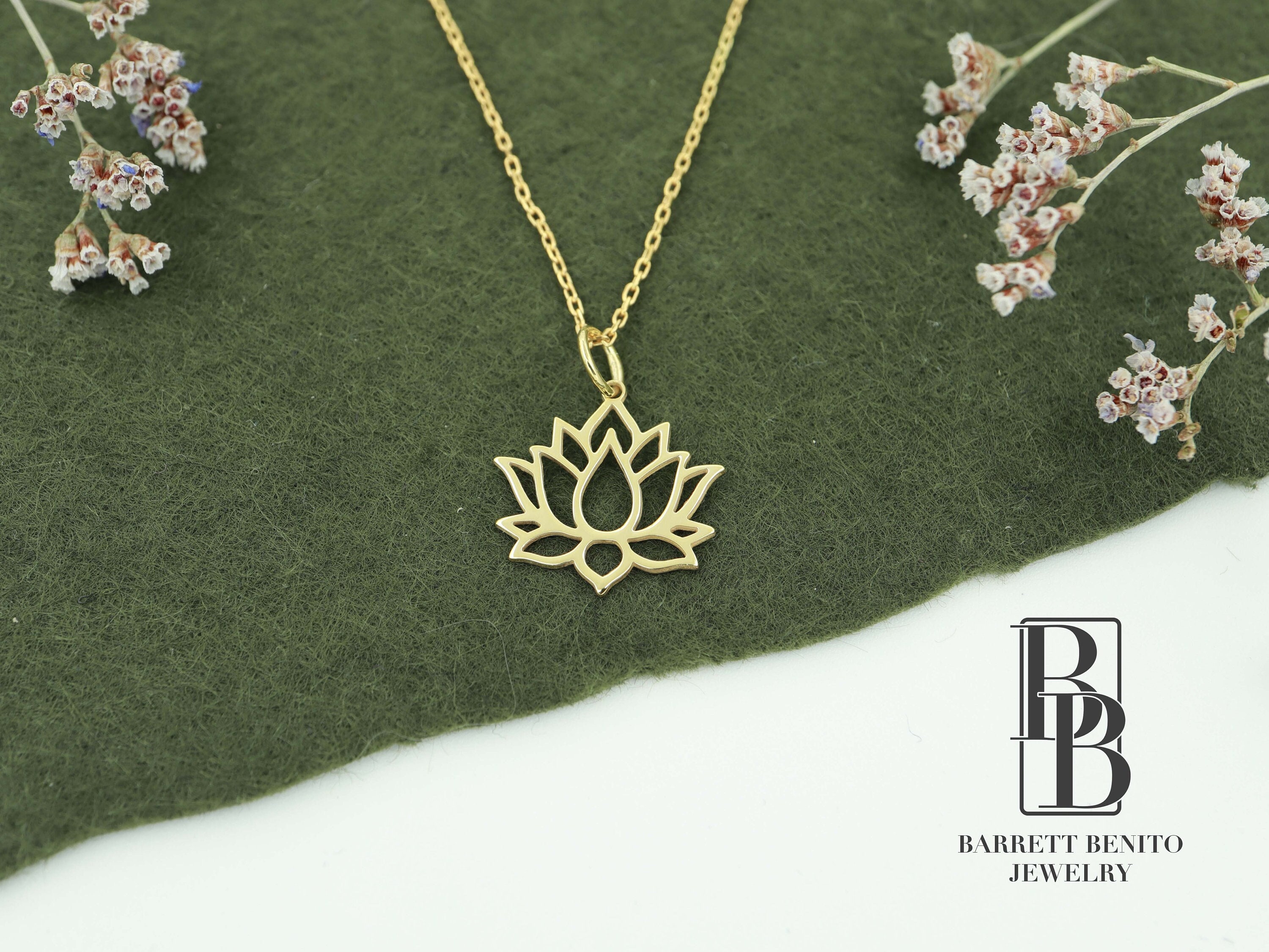 Lotus Necklace - Etsy Lotus Necklace - Etsy