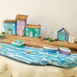 Peacock Bay Handmade Coastal Driftwood Scene Home Gift image 3