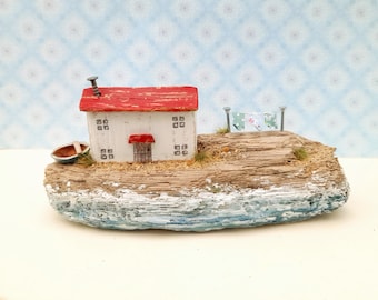 The Wee Red Bothy Handmade Driftwood Cottage Home Gift