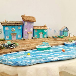 Peacock Bay Handmade Coastal Driftwood Scene Home Gift image 2