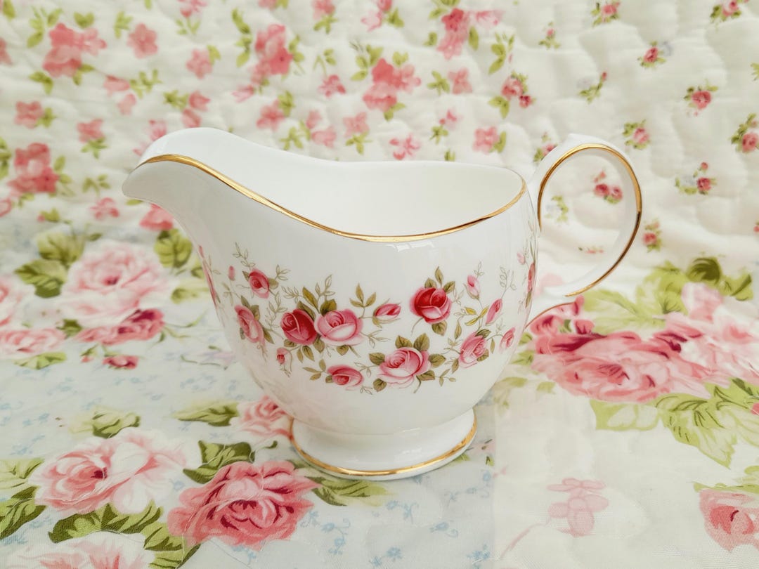 Vintage Colclough Pink Roses Bone China Jug - Etsy