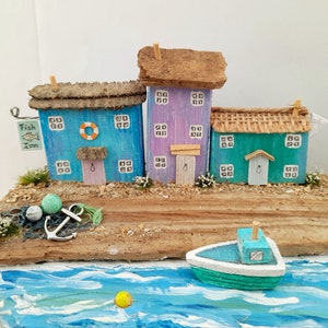 Peacock Bay Handmade Coastal Driftwood Scene Home Gift image 4